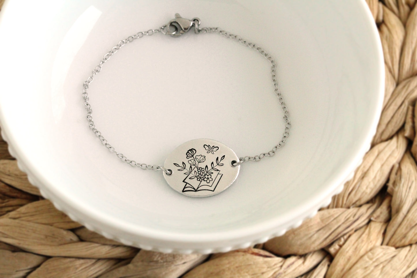Floral Book Lover Bracelet