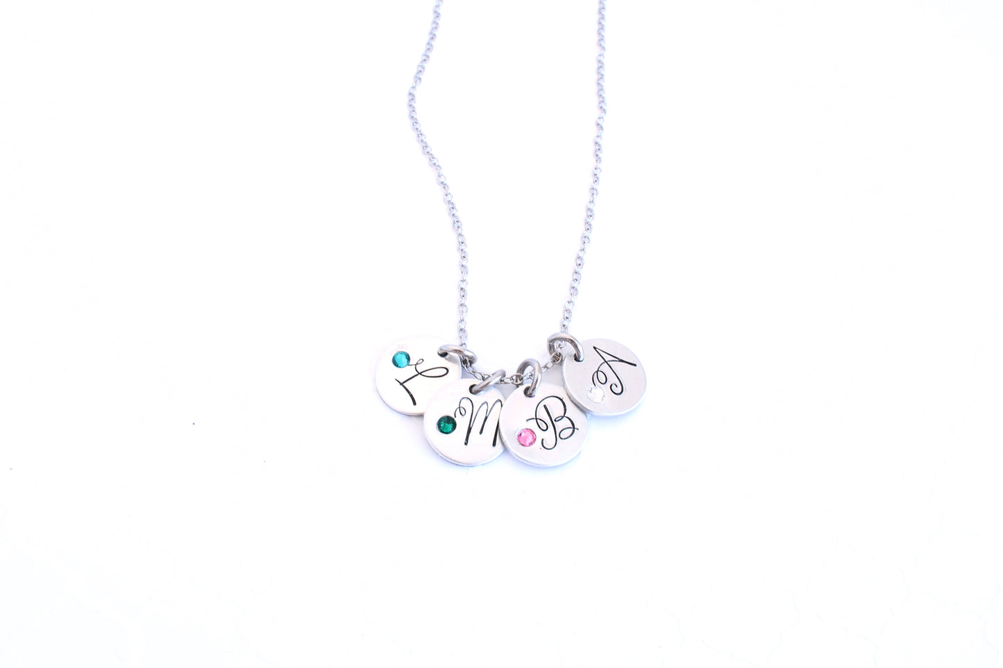 Birthstone Initial Necklace