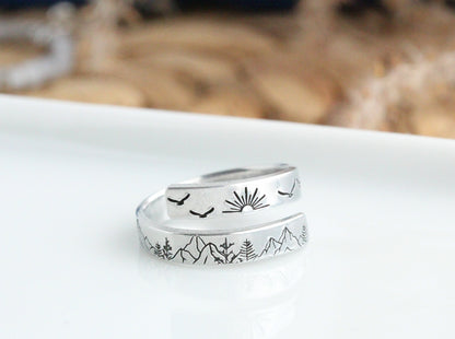 Mountains, Sun Wrap Ring