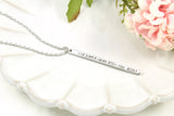 Live Simply Laugh Often Love Deeply Long Bar Necklace