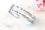 You Are My Sunshine Cuff Bracelet Set