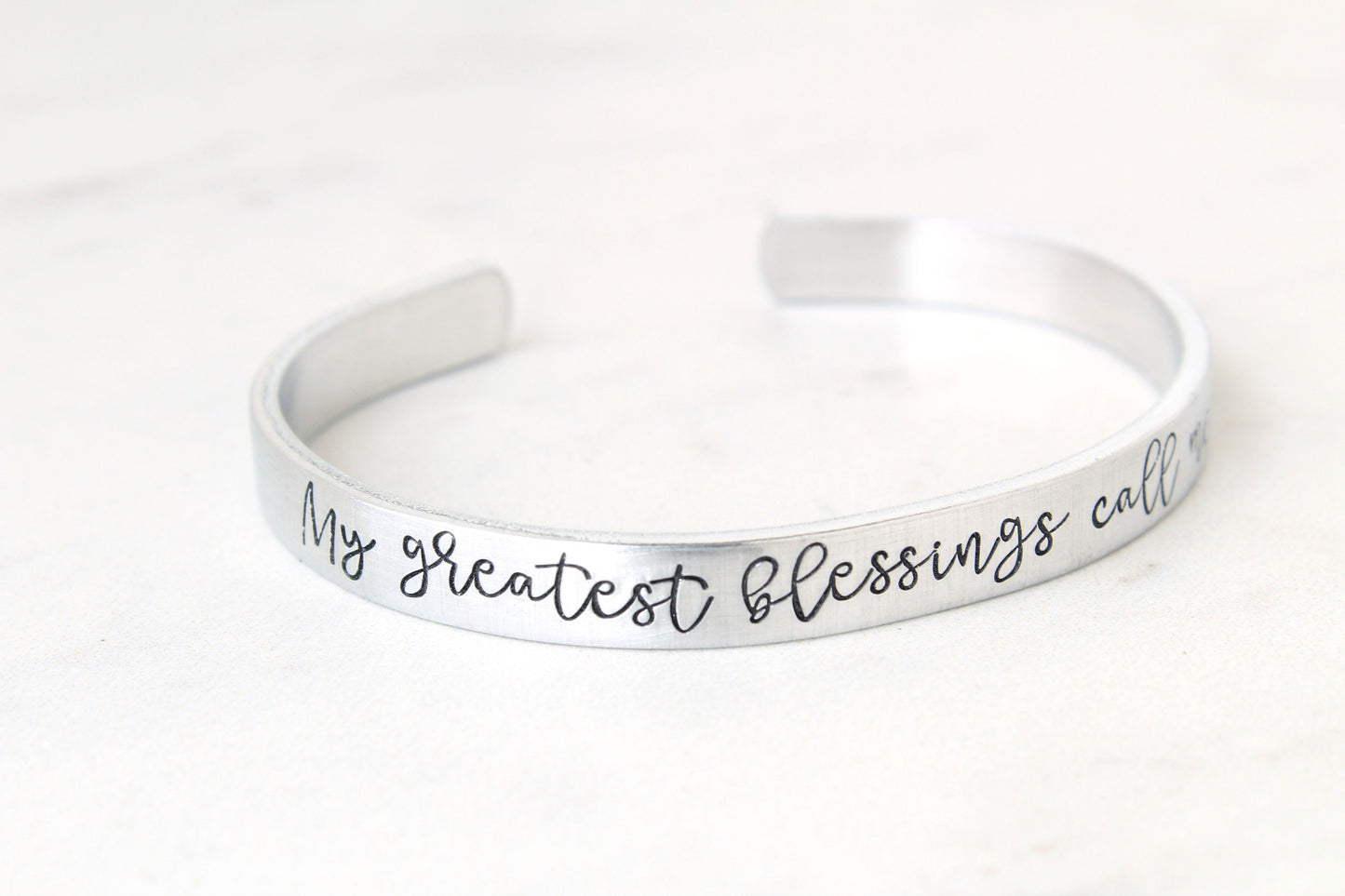 My Greatest Blessings Call Me Mom Cuff Bracelet