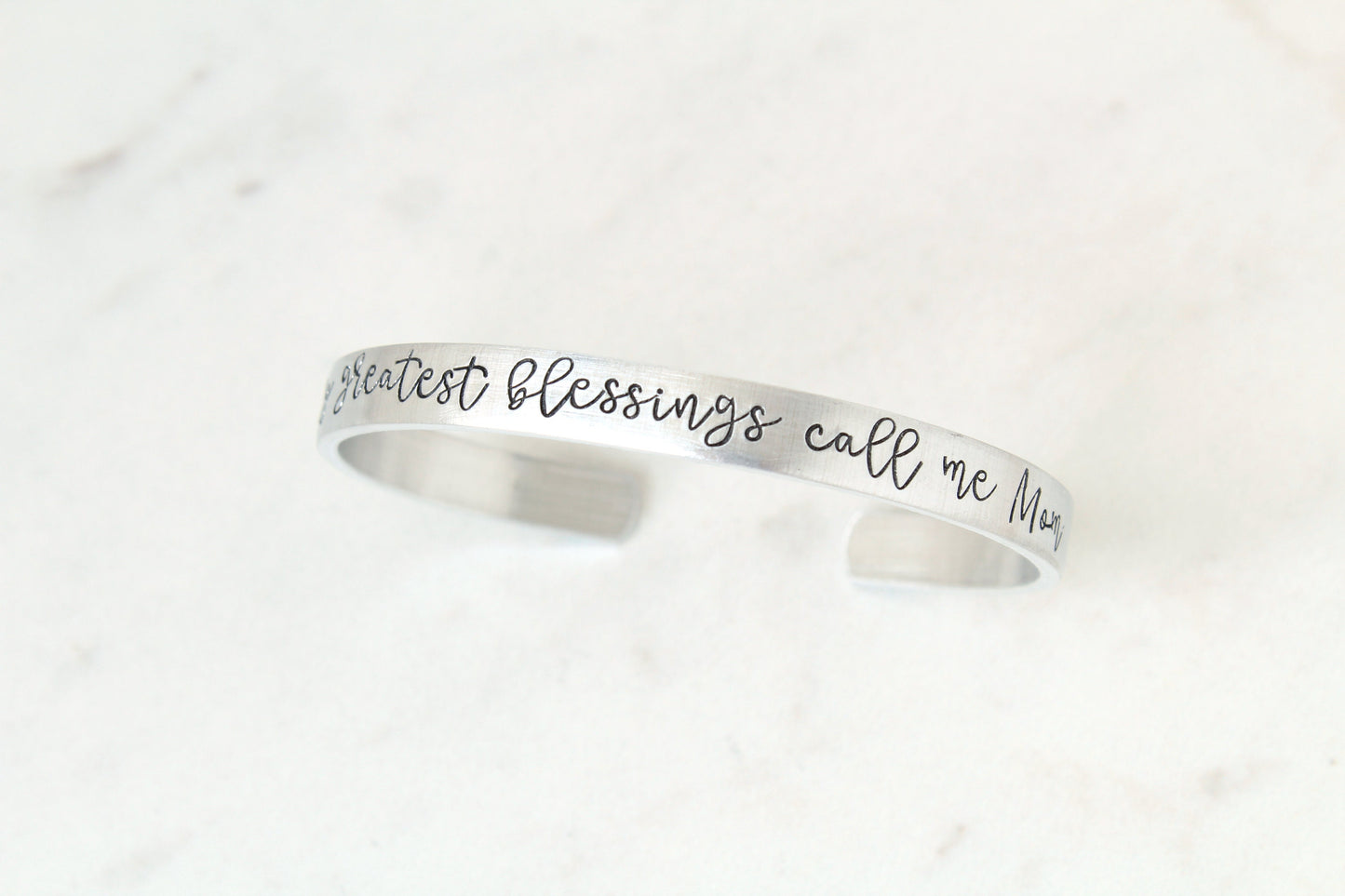 My Greatest Blessings Call Me Mom Cuff Bracelet