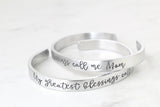My Greatest Blessings Call Me Mom Cuff Bracelet