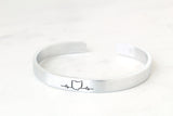 Heartbeat Cuff Bracelet
