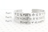 Coordinates Cuff Bracelet