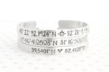 Coordinates Cuff Bracelet