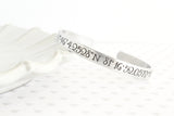Coordinates Cuff Bracelet