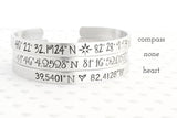 Coordinates Cuff Bracelet
