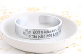 God Is Within Her She Will Not Fall Wide Cuff Bracelete