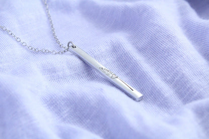 Lavender Vertical Bar Necklace
