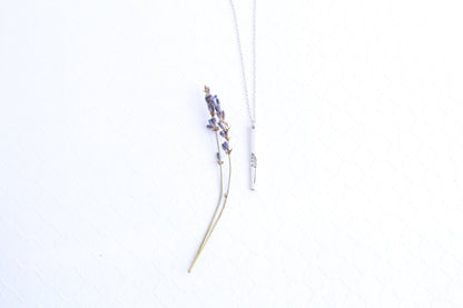 Lavender Vertical Bar Necklace