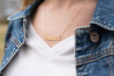 Gold Fill Bar Name Necklace