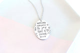 Romans 8:18 Bible Verse Oval Necklace
