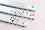 Birthstone Print Name Necklace