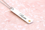 Birthstone Script Name Necklace