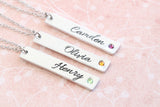 Birthstone Script Name Necklace