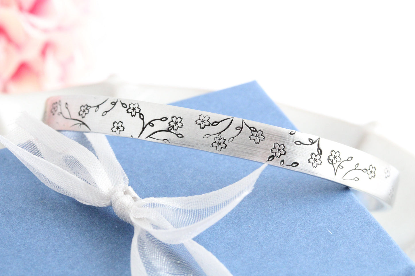 Cherry Blossom Cuff Bracelet