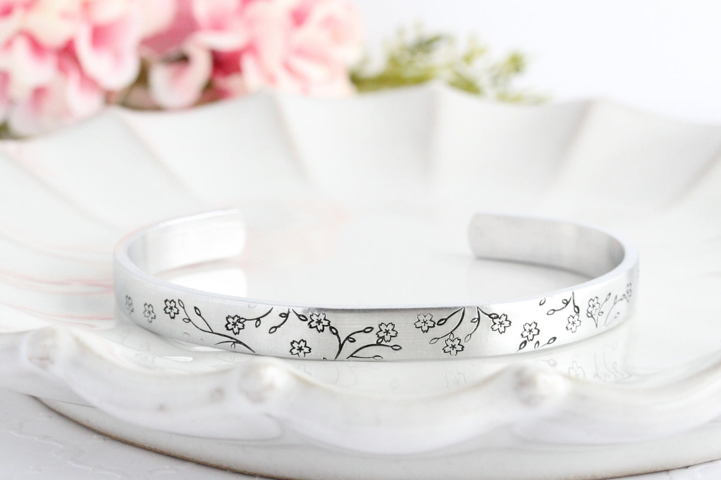 Cherry Blossom Cuff Bracelet