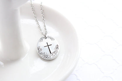 Floral Cross Necklace