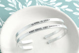 Grow In Grace, Keep Going Keep Growing Slim Cuff Bracelet
