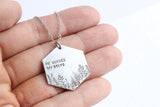 Large Hexagon Forest Necklace