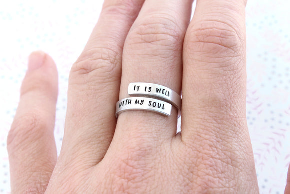 It Is Well With My Soul Wrap Ring