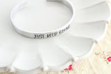 Cancer Warrior, Survivor, Supporter Cuff Bracelet