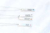Birthstone Print Name Necklace