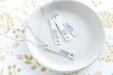 Birthstone Print Name Necklace