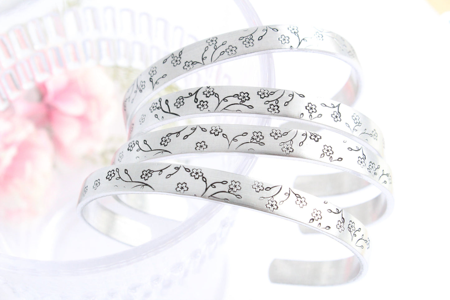 Cherry Blossom Cuff Bracelet