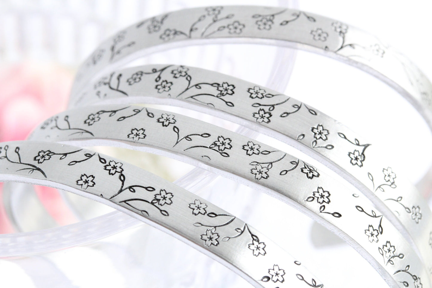 Cherry Blossom Cuff Bracelet