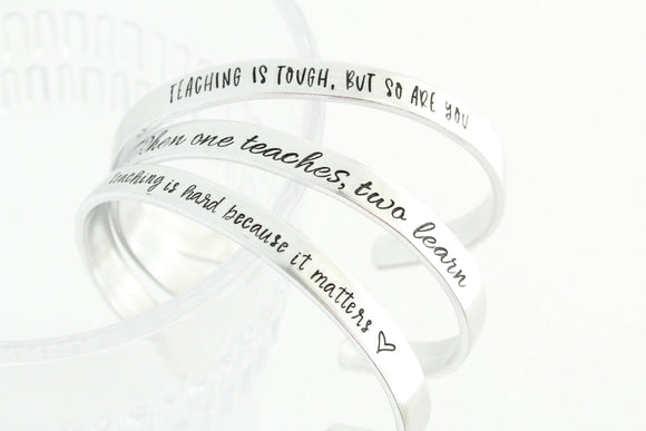 Teacher Cuff Bracelet