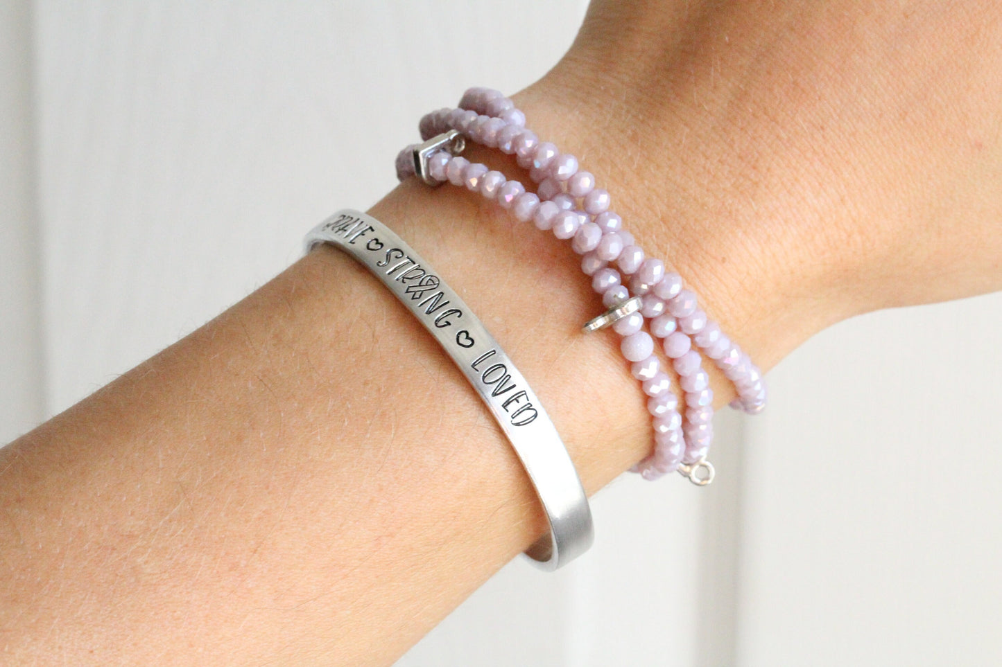 Cancer Warrior, Survivor, Supporter Cuff Bracelet