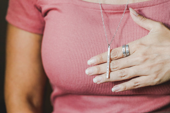 Life Is Tough But So Am I Long Bar Necklace