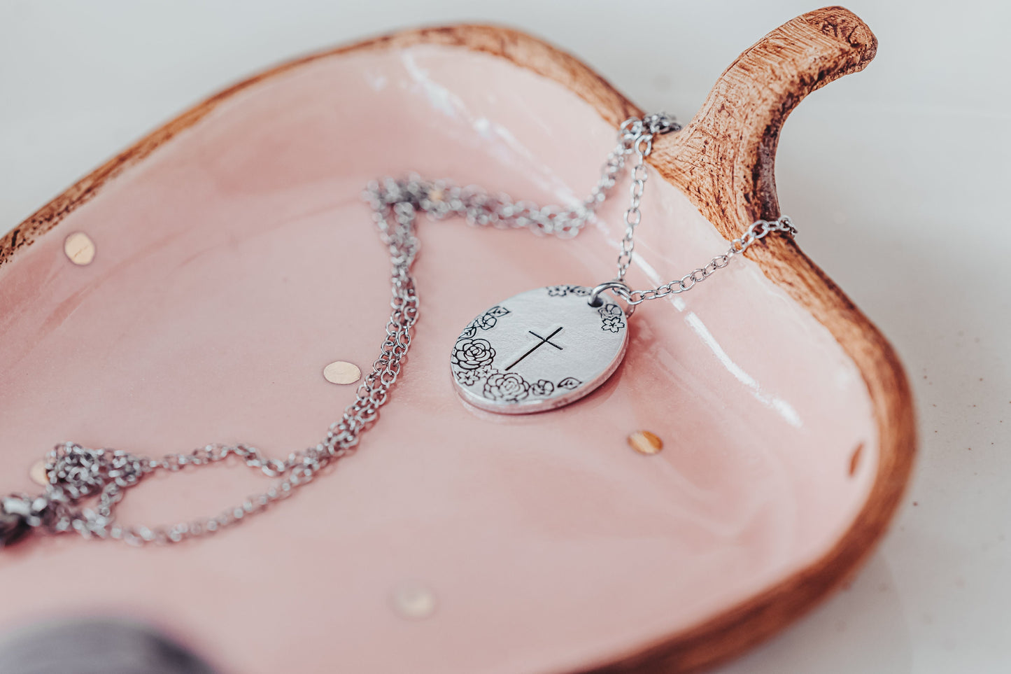 Floral Cross Necklace
