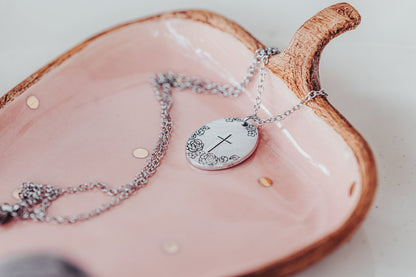 Floral Cross Necklace