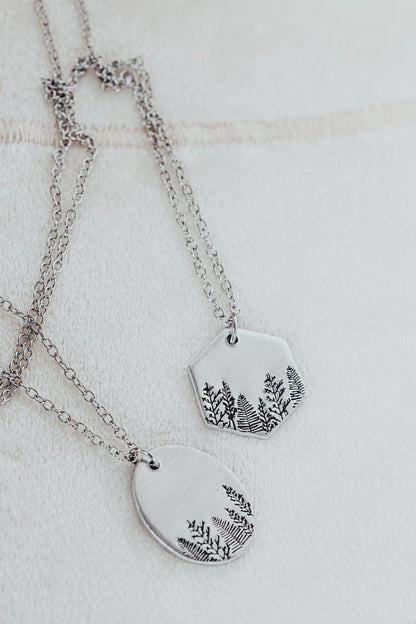 Walk By Faith Oval Forest Necklace