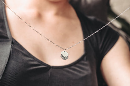Walk By Faith Oval Forest Necklace