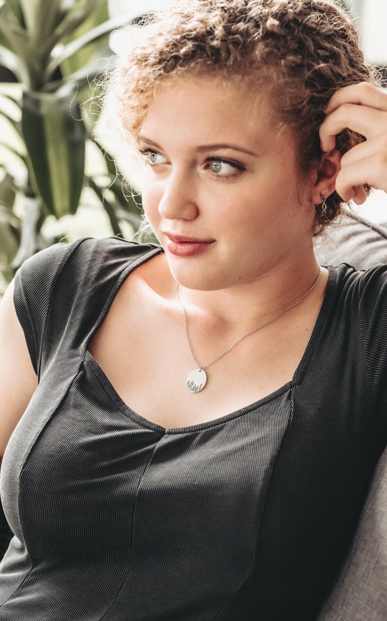 Walk By Faith Oval Forest Necklace