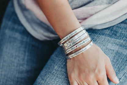 Birthstone Name Bracelet