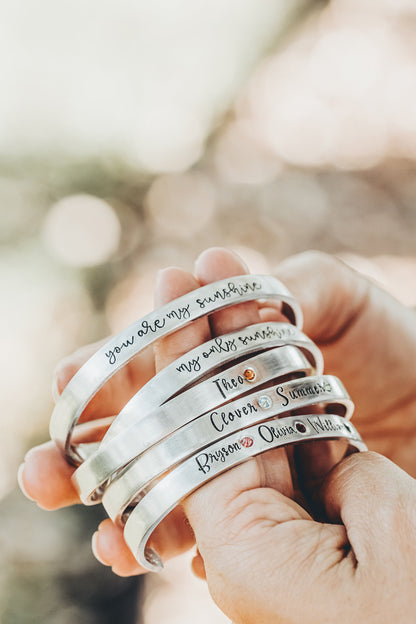 Birthstone Name Bracelet