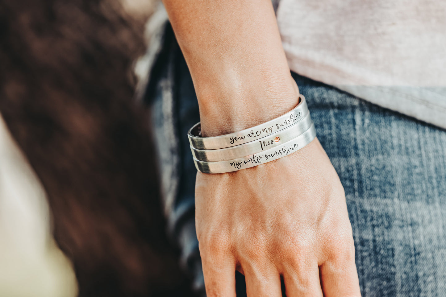 Birthstone Name Bracelet