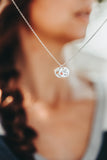 Birthstone Initial Necklace