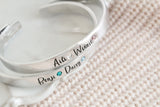Birthstone Name Bracelet