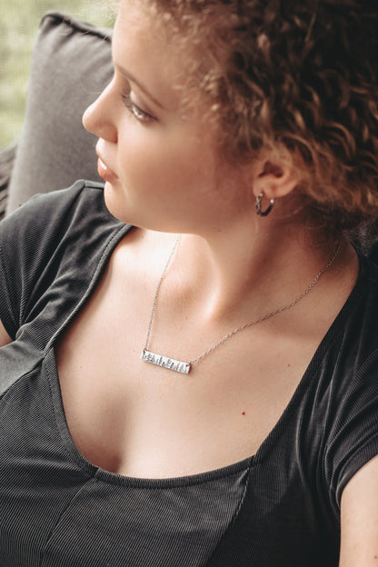 Forest Bar Necklace and Wrap Ring Set