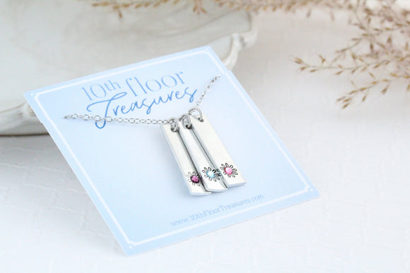 Birthstone Flower Necklace
