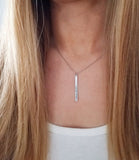 Lavender Vertical Bar Necklace