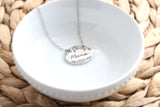 Floral Oval Mama Necklace