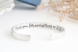 Personalized Cuff Bracelet WITH TEXT INSIDE